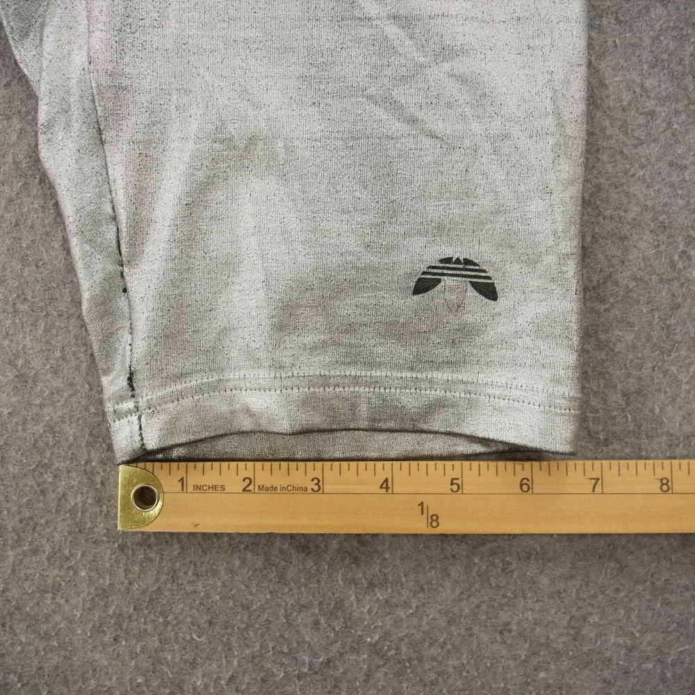 Adidas x Alexander Wang Shorts Womens Small Silver Metallic Cycling Stretch Logo